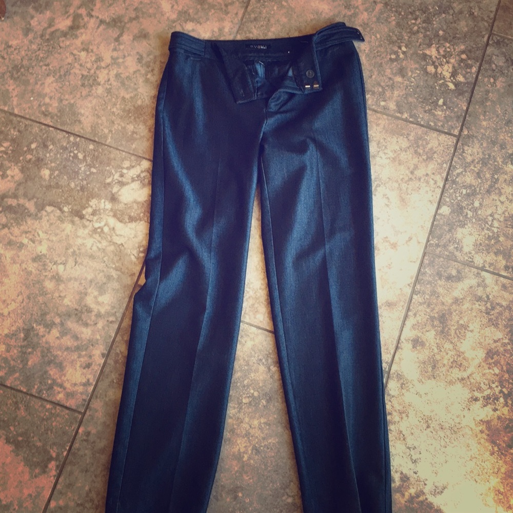 Super cute dress pants that look like dark denim!